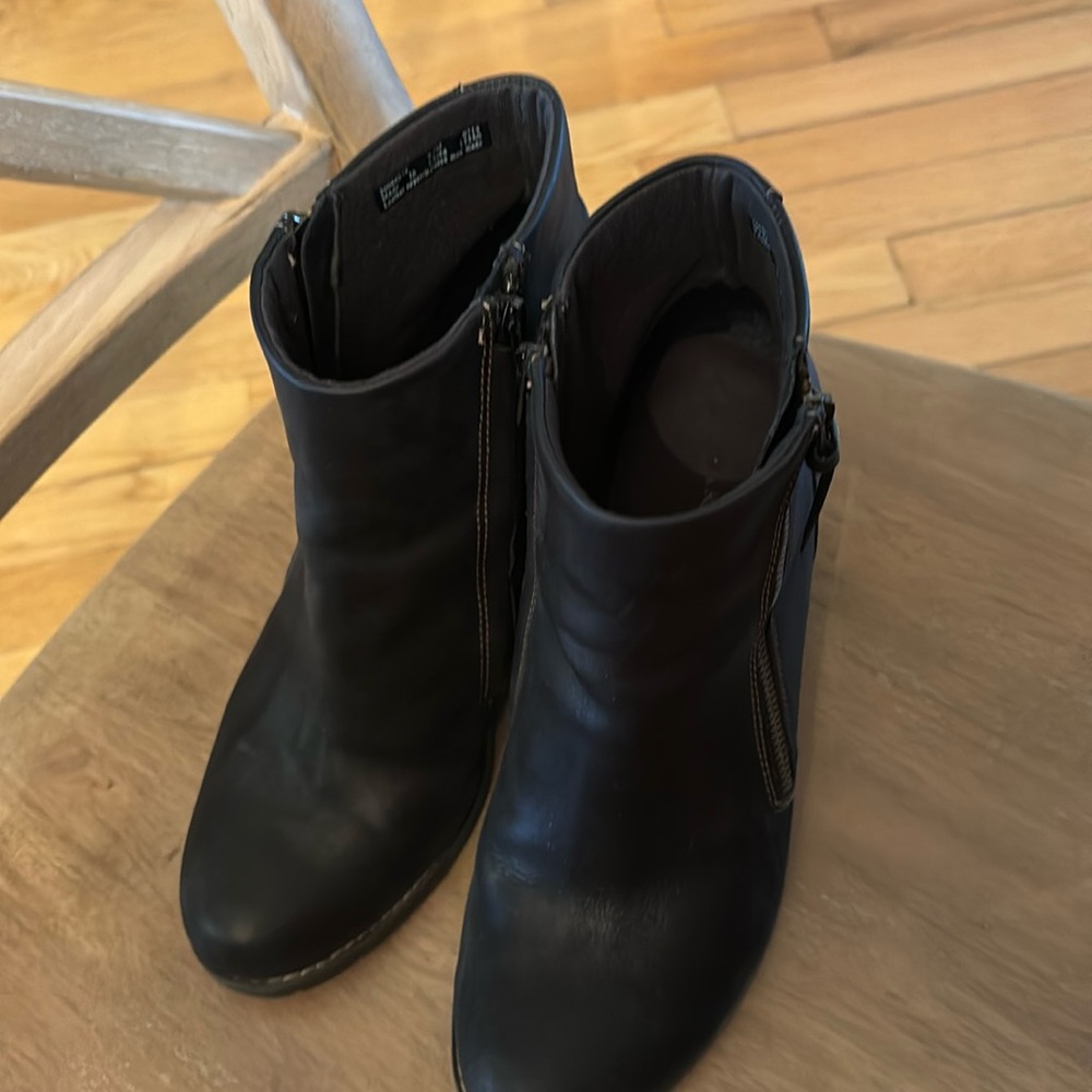 Clark Leather Heeled Booties